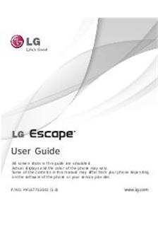 LG Escape P 870 manual. Camera Instructions.